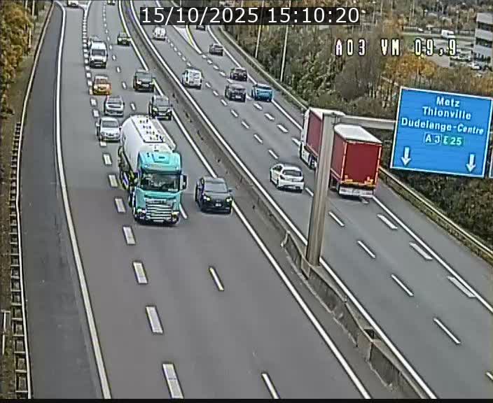 <h2>Webcam Autoroute à la Croix de Bettembourg - A3 - BK 9.9 - direction France</h2>