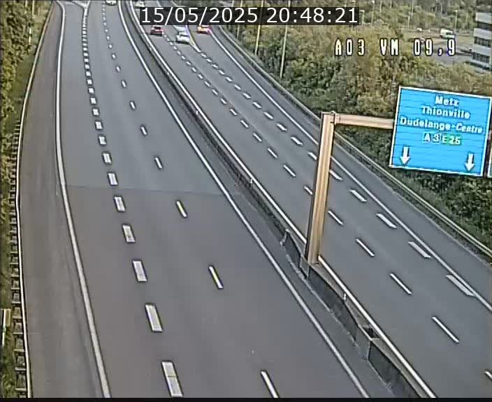 <h2>Webcam Autoroute à la Croix de Bettembourg - A3 - BK 9.9 - direction France</h2>