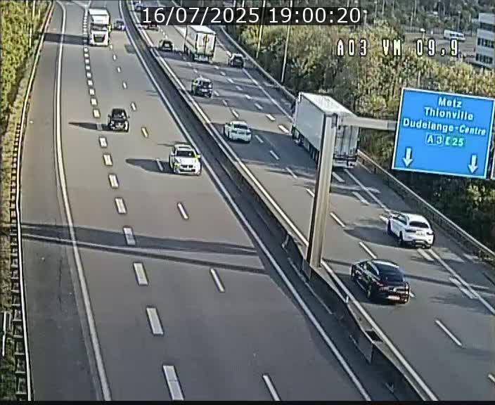 Webcam Autoroute à la Croix de Bettembourg - A3 - BK 9.9 - direction France