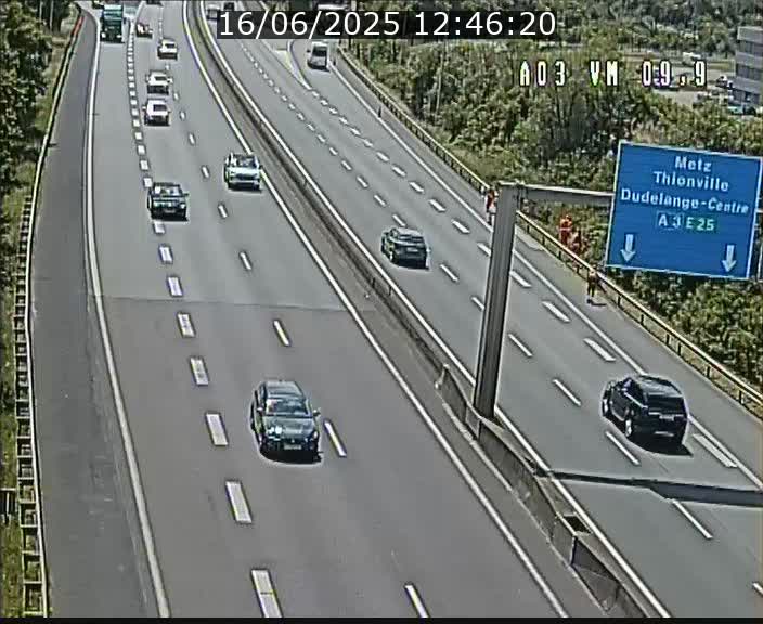 Webcam Autoroute à la Croix de Bettembourg - A3 - BK 9.9 - direction France