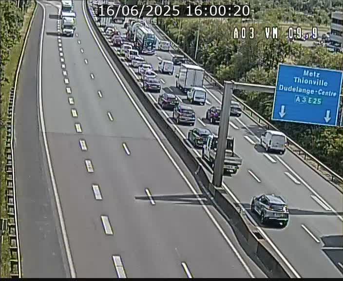 Webcam Autoroute à la Croix de Bettembourg - A3 - BK 9.9 - direction France
