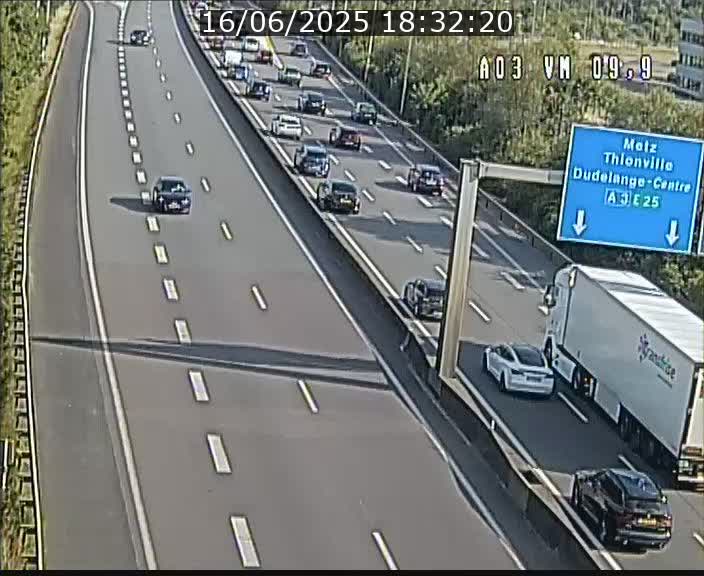 Webcam Autoroute à la Croix de Bettembourg - A3 - BK 9.9 - direction France