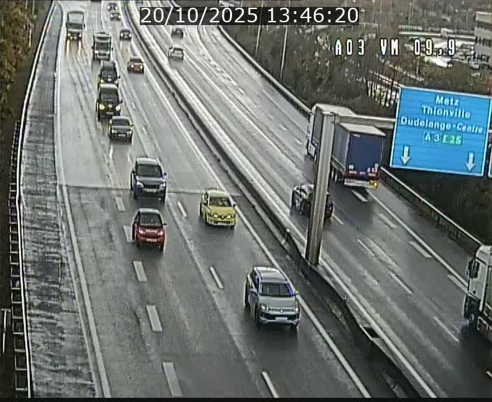 <h2>Webcam Autoroute à la Croix de Bettembourg - A3 - BK 9.9 - direction France</h2>