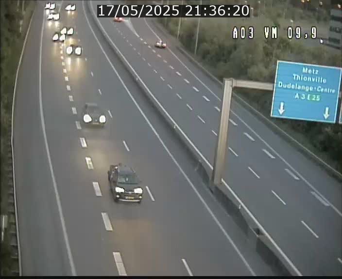 <h2>Webcam Autoroute à la Croix de Bettembourg - A3 - BK 9.9 - direction France</h2>