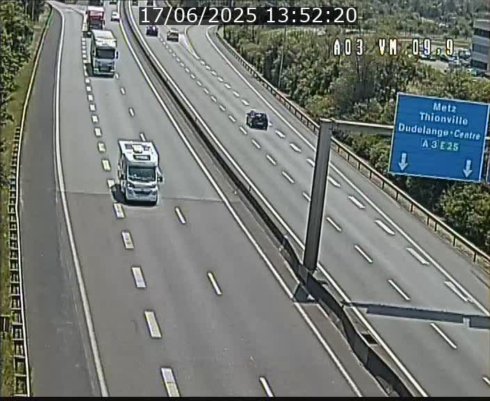 Webcam Autoroute à la Croix de Bettembourg - A3 - BK 9.9 - direction France