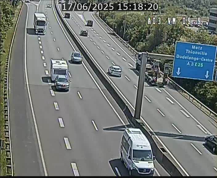 Webcam Autoroute à la Croix de Bettembourg - A3 - BK 9.9 - direction France