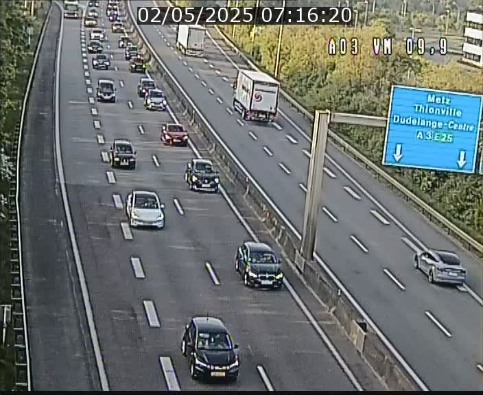 Webcam Autoroute à la Croix de Bettembourg - A3 - BK 9.9 - direction France