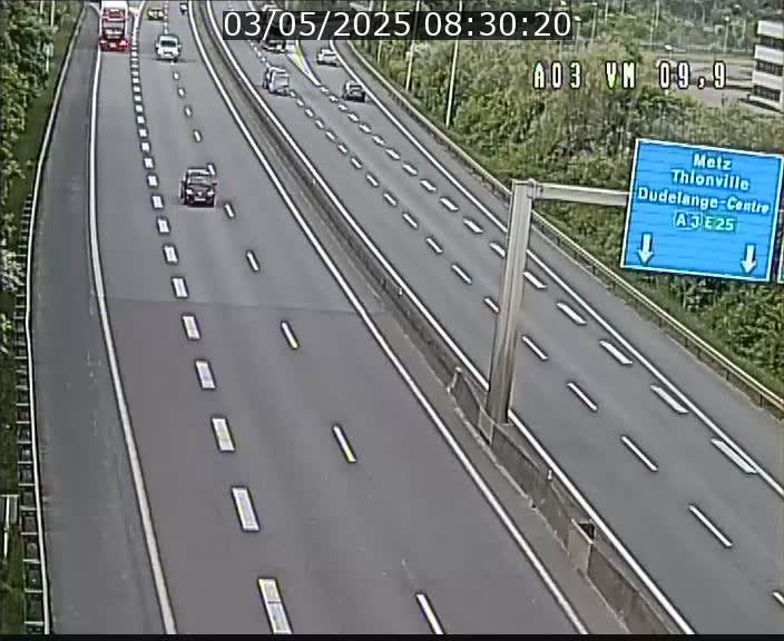 Webcam Autoroute à la Croix de Bettembourg - A3 - BK 9.9 - direction France