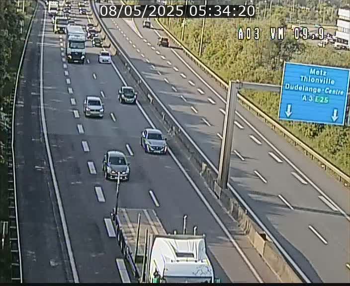 Webcam Autoroute à la Croix de Bettembourg - A3 - BK 9.9 - direction France