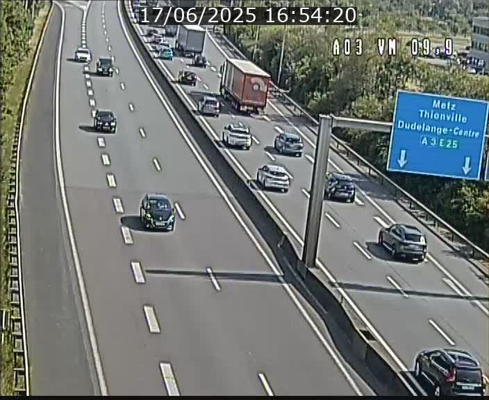 Webcam Autoroute à la Croix de Bettembourg - A3 - BK 9.9 - direction France