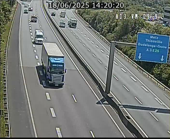 Webcam Autoroute à la Croix de Bettembourg - A3 - BK 9.9 - direction France