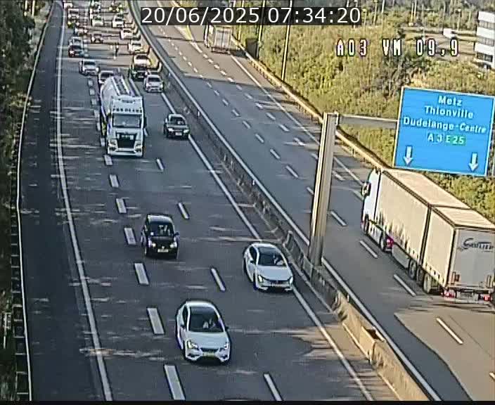 Webcam Autoroute à la Croix de Bettembourg - A3 - BK 9.9 - direction France