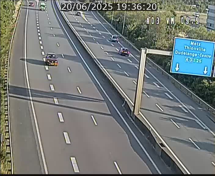 Webcam Autoroute à la Croix de Bettembourg - A3 - BK 9.9 - direction France