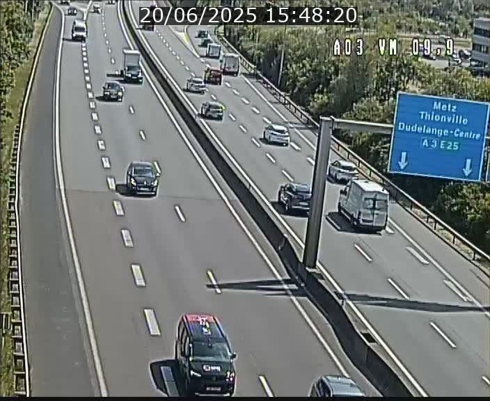 Webcam Autoroute à la Croix de Bettembourg - A3 - BK 9.9 - direction France