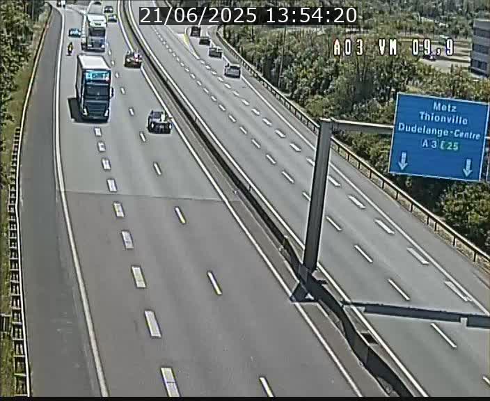 Webcam Autoroute à la Croix de Bettembourg - A3 - BK 9.9 - direction France