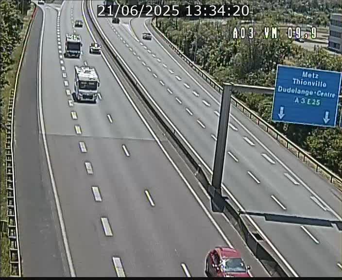 Webcam Autoroute à la Croix de Bettembourg - A3 - BK 9.9 - direction France
