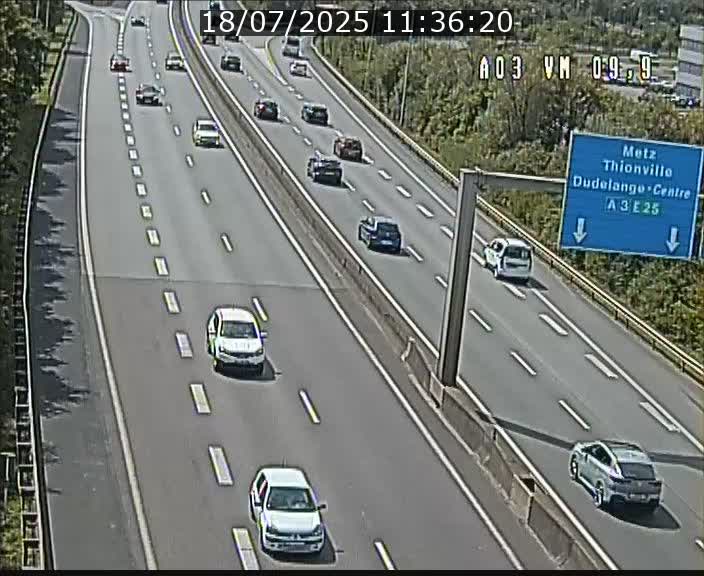 Webcam Autoroute à la Croix de Bettembourg - A3 - BK 9.9 - direction France
