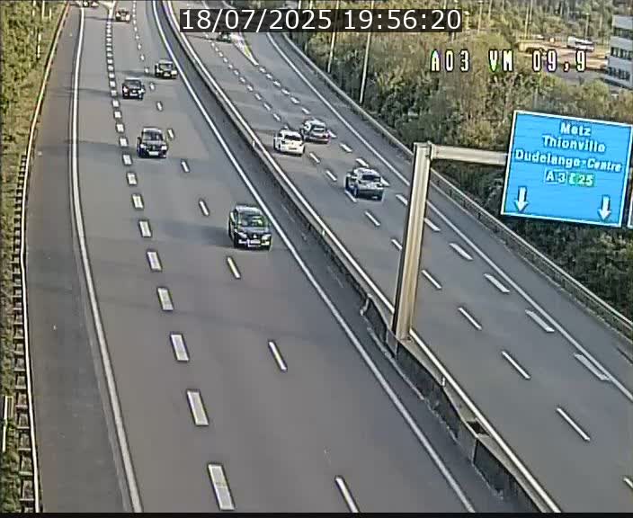Webcam Autoroute à la Croix de Bettembourg - A3 - BK 9.9 - direction France