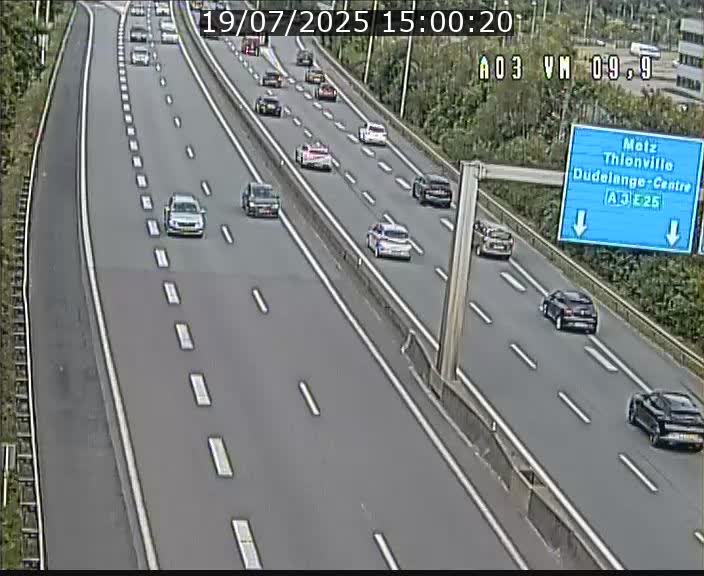 Webcam Autoroute à la Croix de Bettembourg - A3 - BK 9.9 - direction France