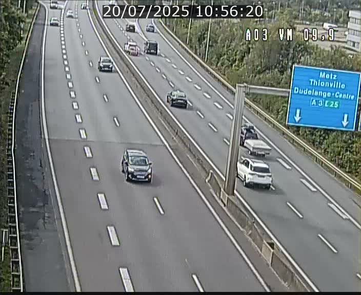 Webcam Autoroute à la Croix de Bettembourg - A3 - BK 9.9 - direction France