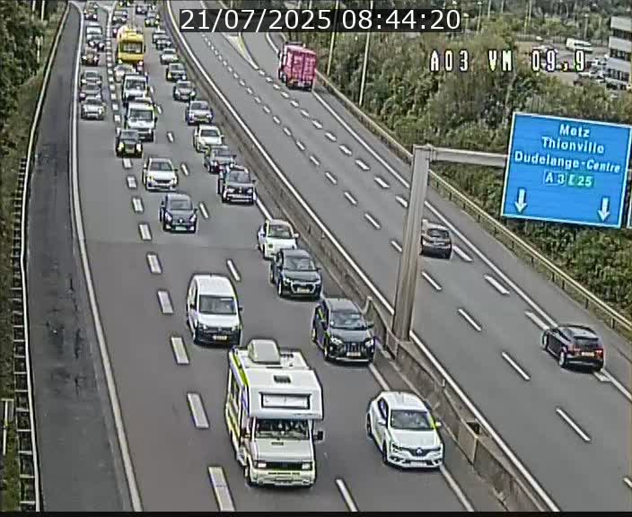 Webcam Autoroute à la Croix de Bettembourg - A3 - BK 9.9 - direction France