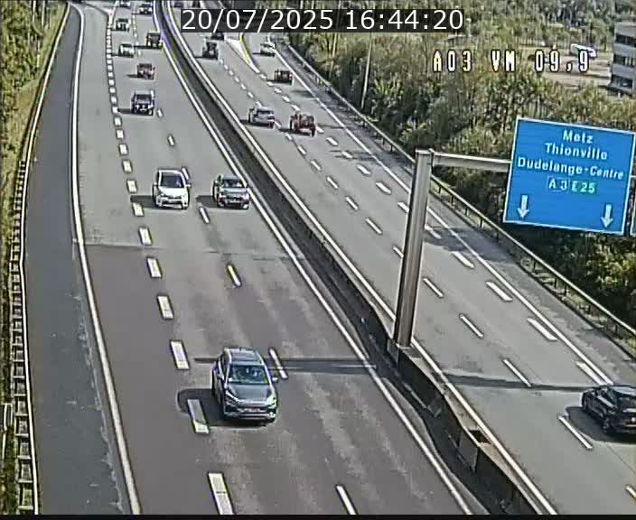 Webcam Autoroute à la Croix de Bettembourg - A3 - BK 9.9 - direction France