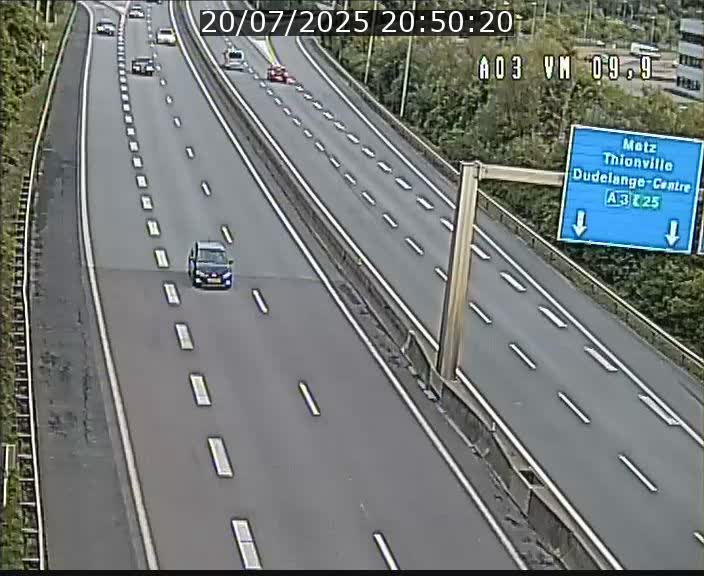 Webcam Autoroute à la Croix de Bettembourg - A3 - BK 9.9 - direction France