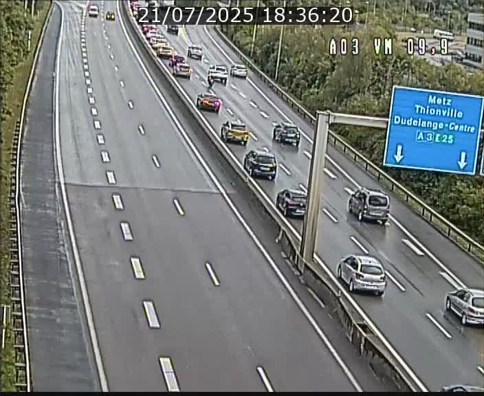 Webcam Autoroute à la Croix de Bettembourg - A3 - BK 9.9 - direction France