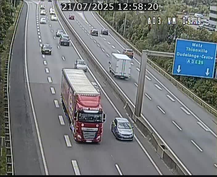 Webcam Autoroute à la Croix de Bettembourg - A3 - BK 9.9 - direction France