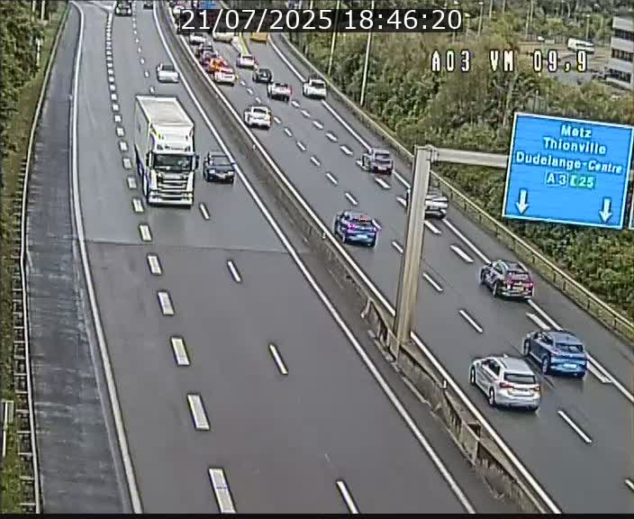 Webcam Autoroute à la Croix de Bettembourg - A3 - BK 9.9 - direction France