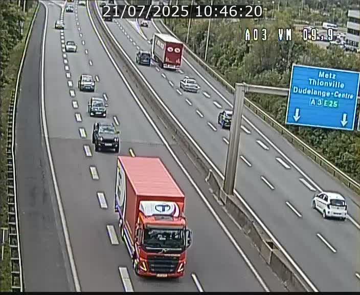 Webcam Autoroute à la Croix de Bettembourg - A3 - BK 9.9 - direction France