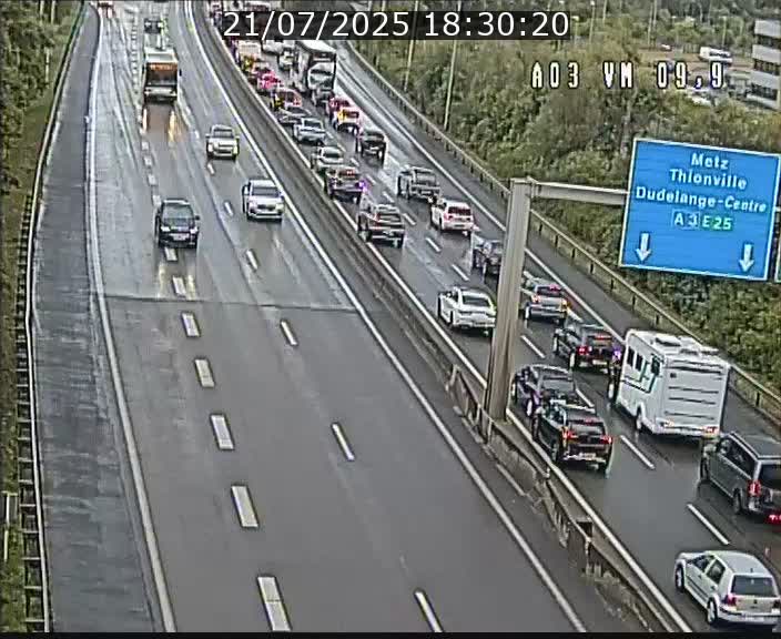 Webcam Autoroute à la Croix de Bettembourg - A3 - BK 9.9 - direction France