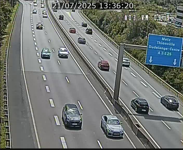 Webcam Autoroute à la Croix de Bettembourg - A3 - BK 9.9 - direction France