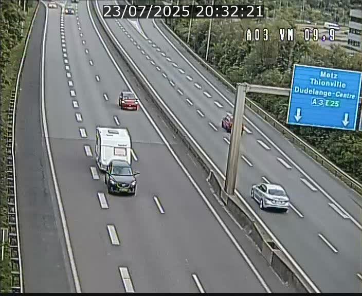 Webcam Autoroute à la Croix de Bettembourg - A3 - BK 9.9 - direction France