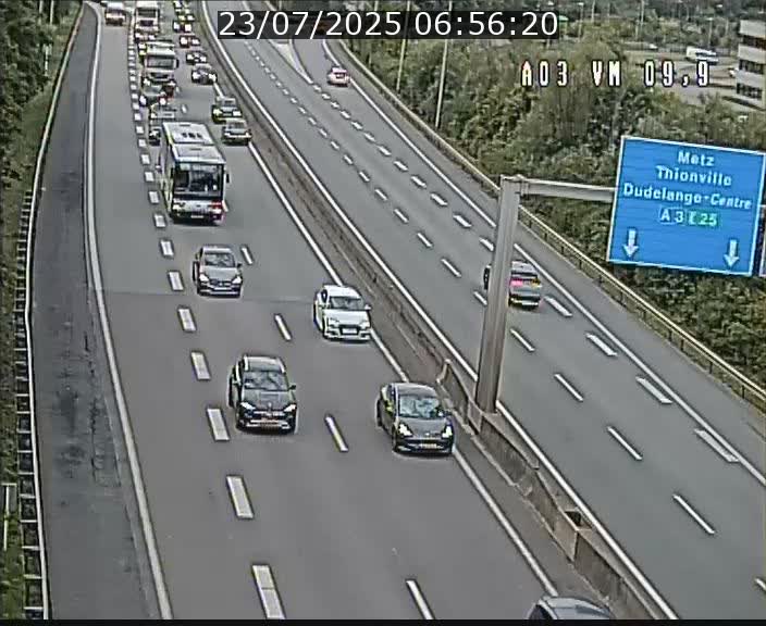 Webcam Autoroute à la Croix de Bettembourg - A3 - BK 9.9 - direction France