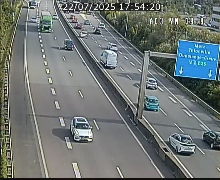 Webcam Autoroute à la Croix de Bettembourg - A3 - BK 9.9 - direction France