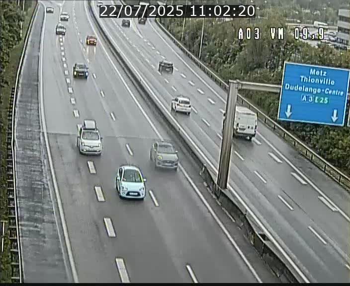 Webcam Autoroute à la Croix de Bettembourg - A3 - BK 9.9 - direction France