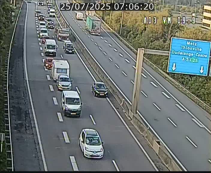 Webcam Autoroute à la Croix de Bettembourg - A3 - BK 9.9 - direction France
