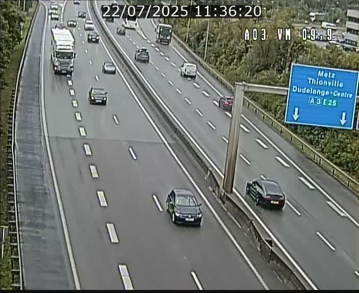 Webcam Autoroute à la Croix de Bettembourg - A3 - BK 9.9 - direction France