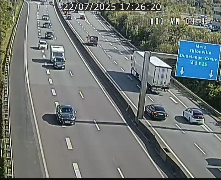 Webcam Autoroute à la Croix de Bettembourg - A3 - BK 9.9 - direction France