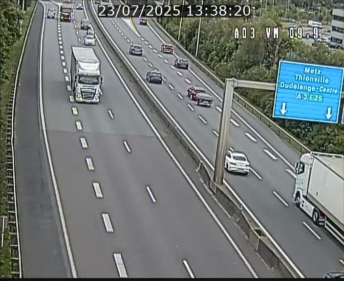 Webcam Autoroute à la Croix de Bettembourg - A3 - BK 9.9 - direction France