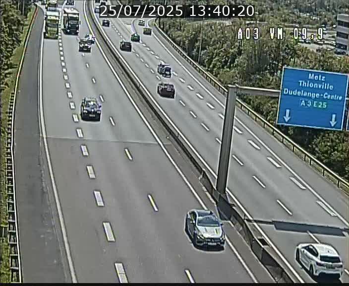 Webcam Autoroute à la Croix de Bettembourg - A3 - BK 9.9 - direction France