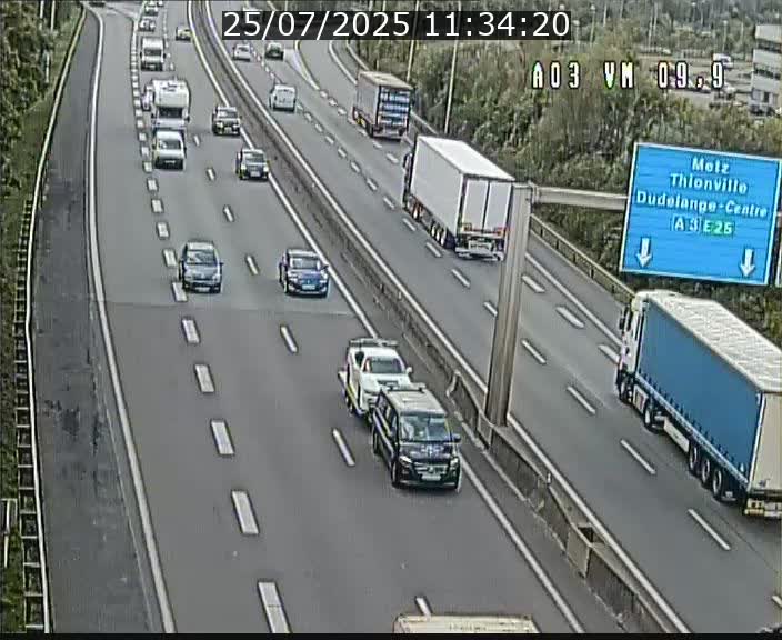 Webcam Autoroute à la Croix de Bettembourg - A3 - BK 9.9 - direction France