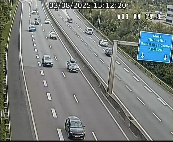 Webcam Autoroute à la Croix de Bettembourg - A3 - BK 9.9 - direction France