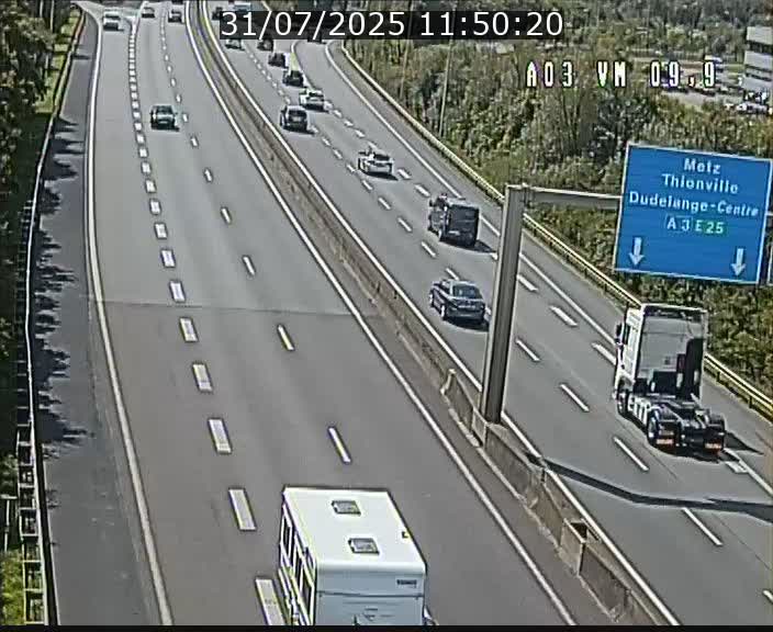 Webcam Autoroute à la Croix de Bettembourg - A3 - BK 9.9 - direction France
