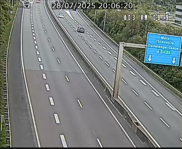 Webcam Autoroute à la Croix de Bettembourg - A3 - BK 9.9 - direction France