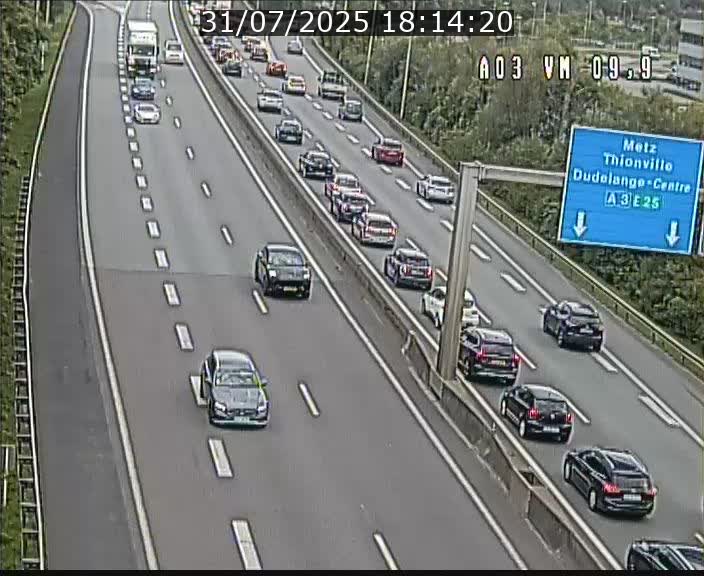 Webcam Autoroute à la Croix de Bettembourg - A3 - BK 9.9 - direction France