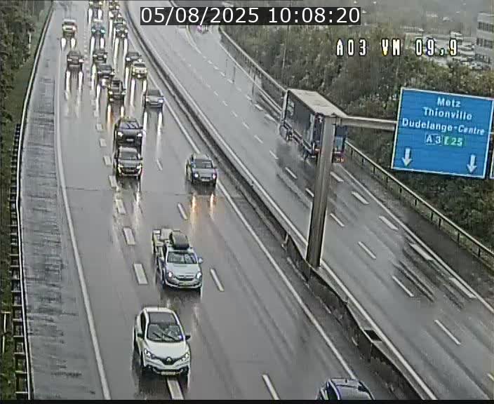 Webcam Autoroute à la Croix de Bettembourg - A3 - BK 9.9 - direction France