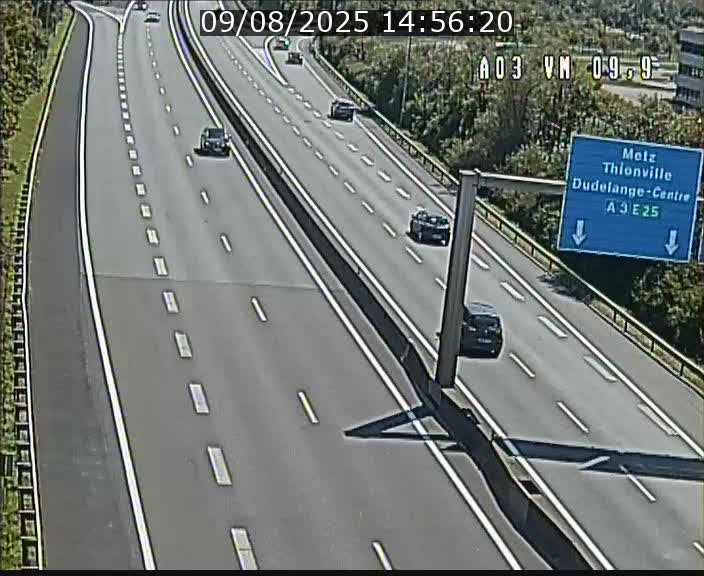 Webcam Autoroute à la Croix de Bettembourg - A3 - BK 9.9 - direction France