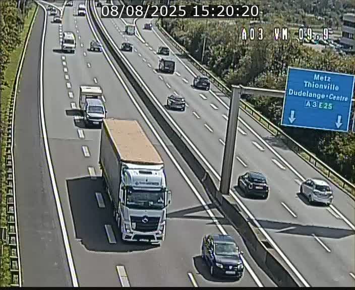 Webcam Autoroute à la Croix de Bettembourg - A3 - BK 9.9 - direction France